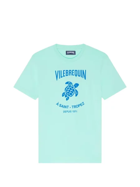 Grafický tričko Vilebrequin s potiskem modré