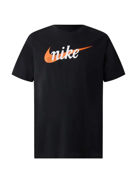 Nike Sportswear Tricou portocaliu deschis / negru alb