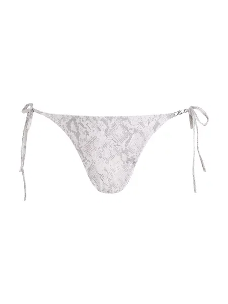 Karl Lagerfeld Slip costum de baie Bikini-Höschen zum Binden an der Seite gri alb