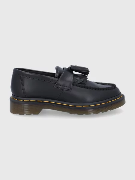 Kožené mokasíny Dr. Martens Adrian Yellow Stitch černá