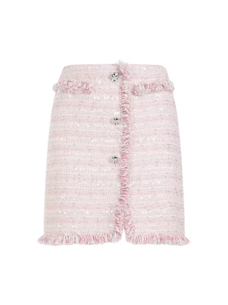 Spódnica mini Giambattista Valli z frędzli fioletowa