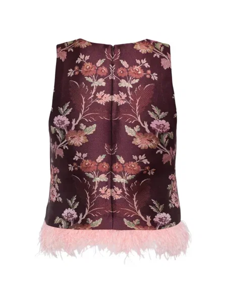 Tollas jacquard blúz Cara Cara barna