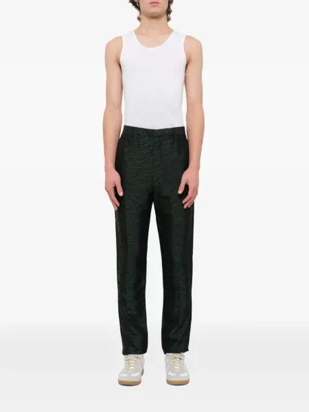 Pantaloni Lanvin din jacard cu model zebră negru
