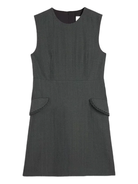 Rochie mini Jil Sander din dantelă de costum gri