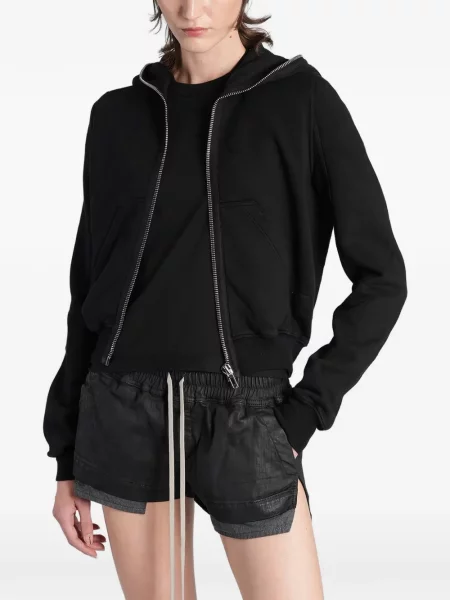Hanorac cu glugă Rick Owens Drkshdw cu cordon negru