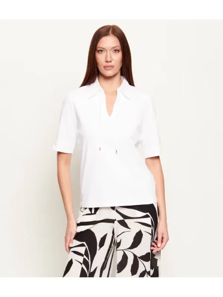 Tricou polo Marc Cain alb