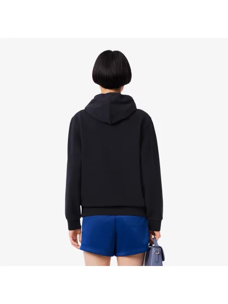 Lacoste Bluza Z Kapturem Z Piki granatowa
