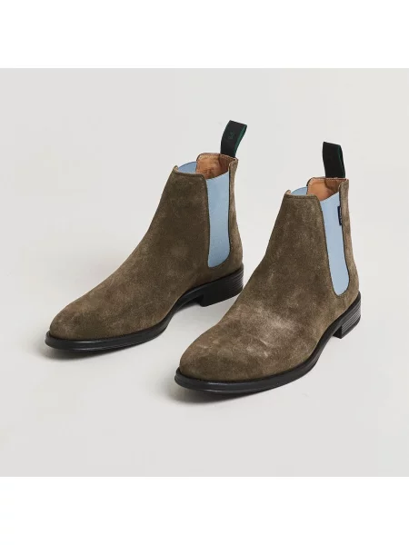 Botki Paul Smith zamszowe brązowe