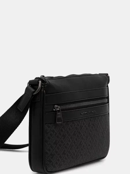 TOMMY HILFIGER Torba za čez ramo bazaltno siva črna