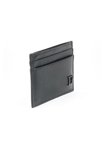 Portfel Dsquared2 skórzany z logo czarny