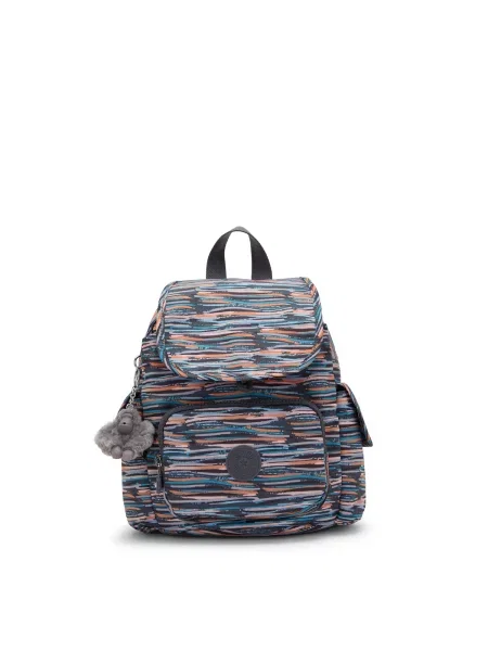 KIPLING Rucsac albastru deschis portocaliu gri