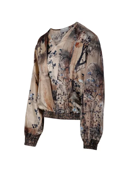 Lung bluză Pierre-louis Mascia cu model floral cu imagine