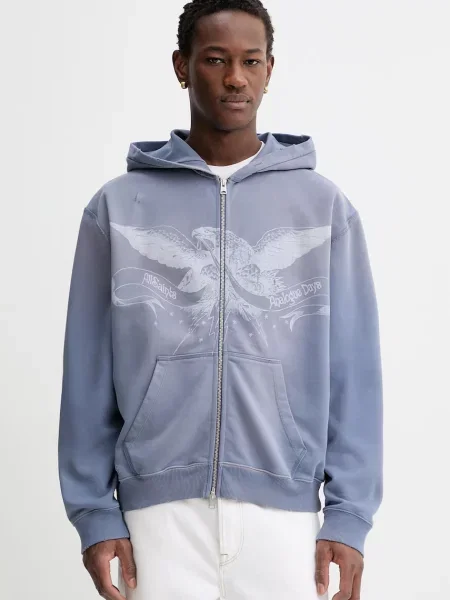 Bombažen pulover AllSaints AETERNA vijolična