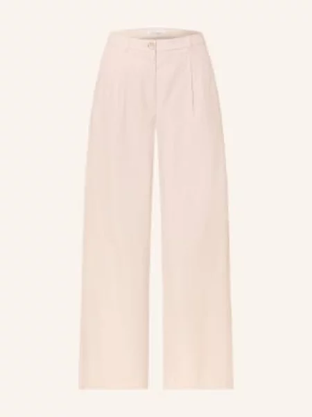 Betty&Co Spodnie Marlene Z Galonowymi Paskami beige czarne