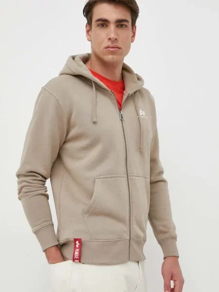 Geacă Alpha Industries cu glugă bej