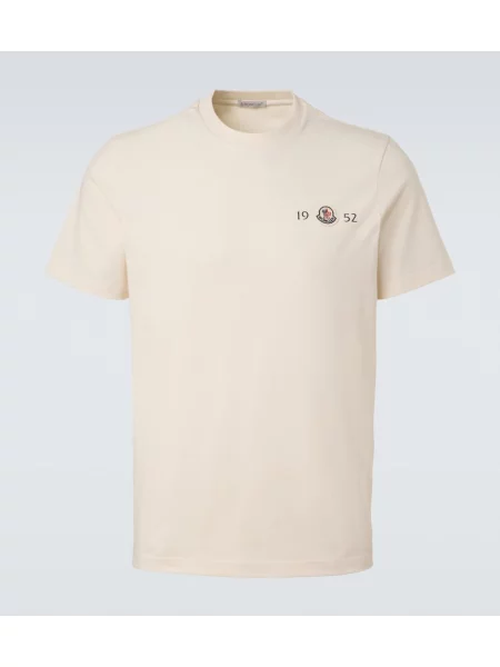 Tricou Moncler din jerseu alb