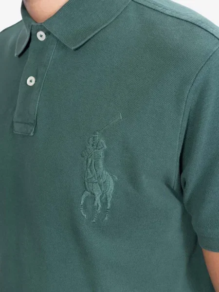 Șosete Polo Ralph Lauren cu broderie în carouri plisate albastru