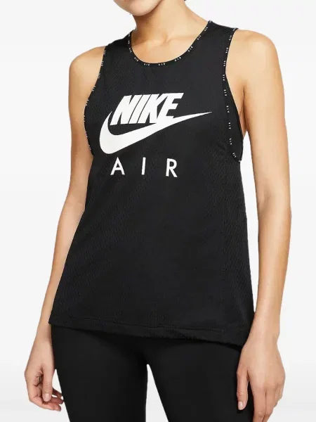 Trčanje majica s kapuljačom Nike od velura visoki struk crna