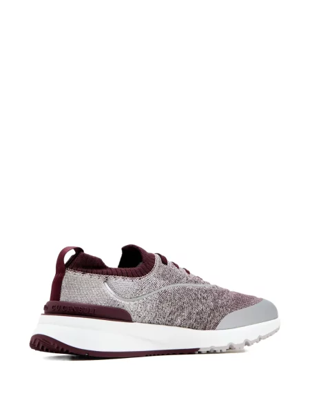 Sneakerși Brunello Cucinelli tricotate roșu