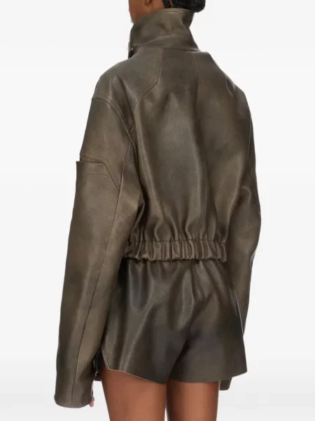 Gulerat geacă bomber Rick Owens maro