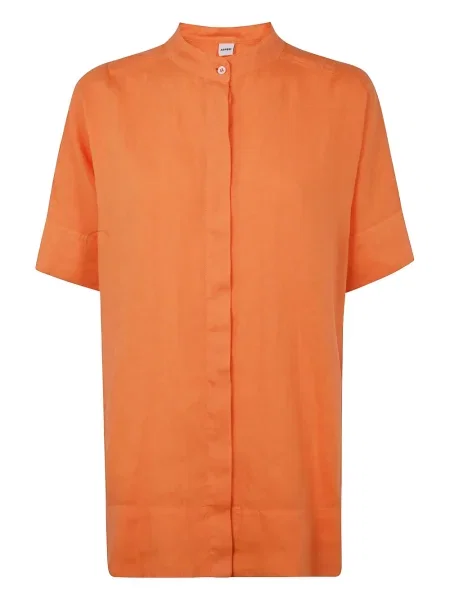 Cămașă Aspesi de in portocaliu