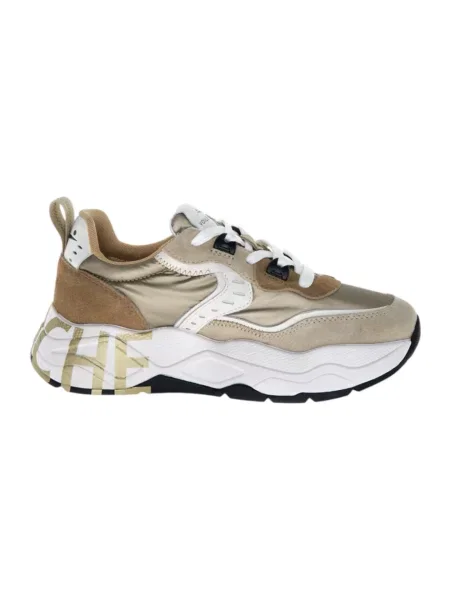 Sneakersy Voile Blanche skórzane beżowe
