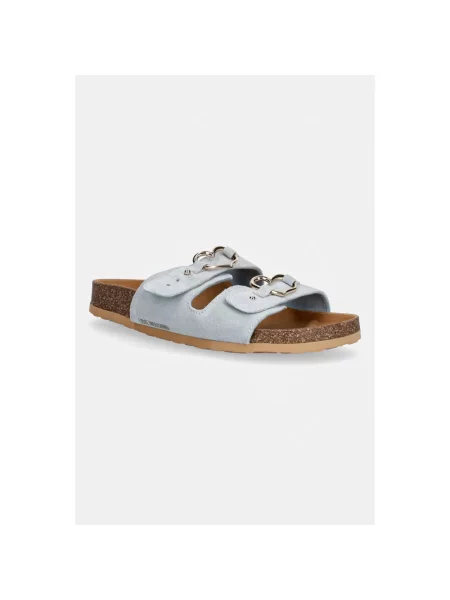 Klapki Love Moschino niebieskie