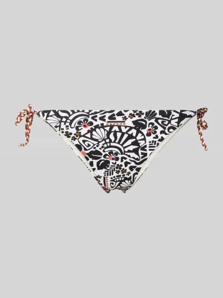 Spodnie bikini o kroju slim fit z kwiatowym nadrukiem na całej powierzchni Model Jaka' Banana Moon czarny