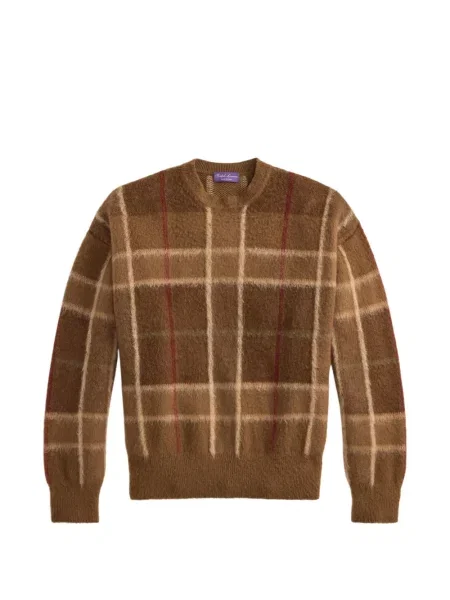 Pulover Ralph Lauren Purple Label în carouri violet