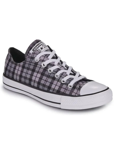 Kockované tenisky Converse Chuck Taylor All Star sivá