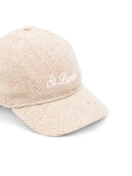 Șapcă Mc2 Saint Barth cu broderie cu model herringbone