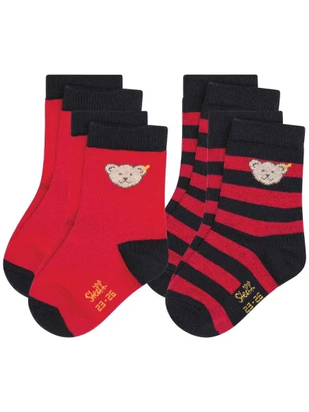 Steiff Collection Zokni piros fekete