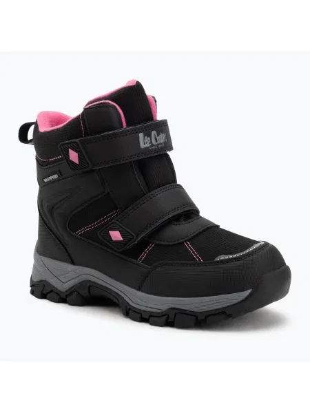 Detské snehule Lee Cooper black/fuxia čierna