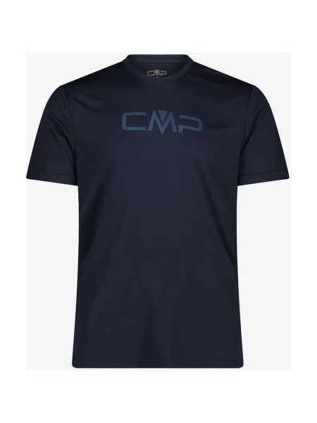 Koszulka CMP Logo Round Neck krótki rękaw noc niebieska