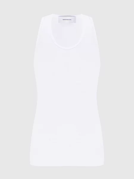 Топ Wardrobe.nyc в рубчик белый