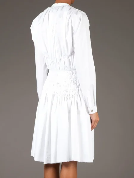 Rochie tip cămașă Maison Rabih Kayrouz de costum alb
