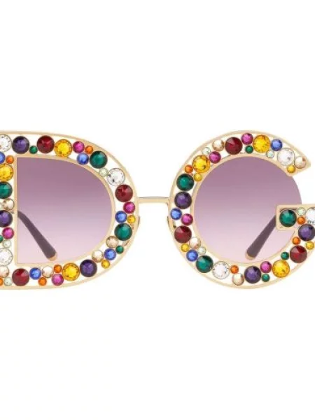 Ochelari de soare Dolce & Gabbana Eyewear de cristal violet