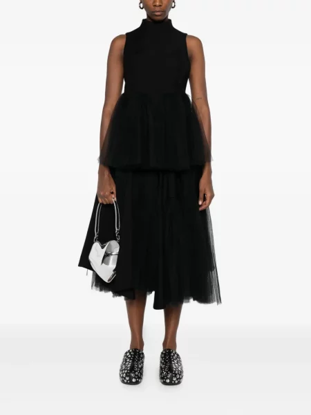Fustă Noir Kei Ninomiya din tul negru