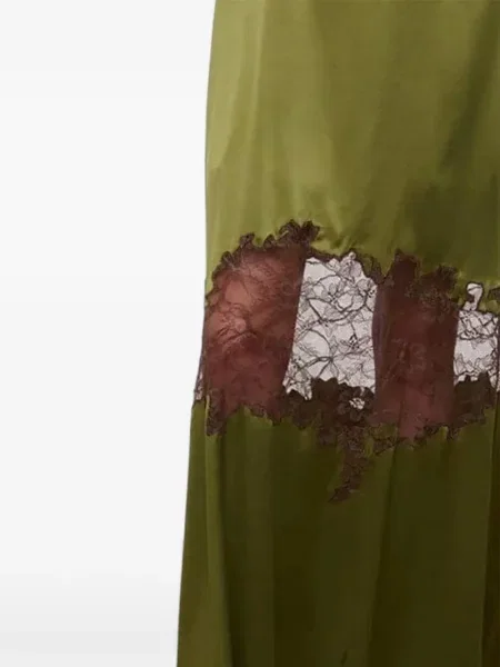 Rochie Staud de mătase verde