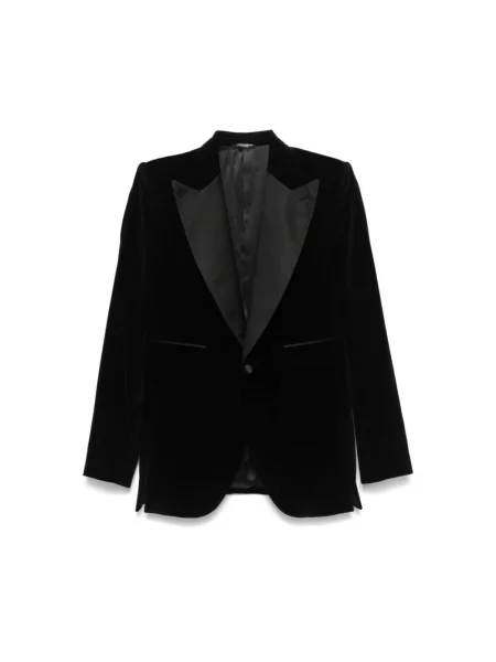 Aksamitna marynarka Dolce And Gabbana czarna