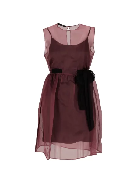 Rochie mini La Rose cu funde roșu