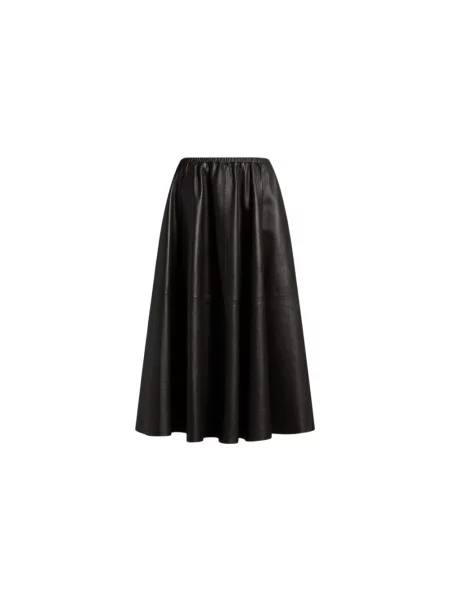 Spódnica skórzana Alberta Ferretti czarna