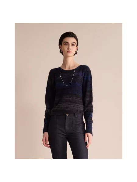 Sweter Ines De La Fressange Paris wełniany w paski niebieski