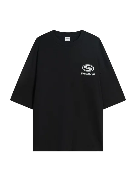 Bershka Majica črna bela