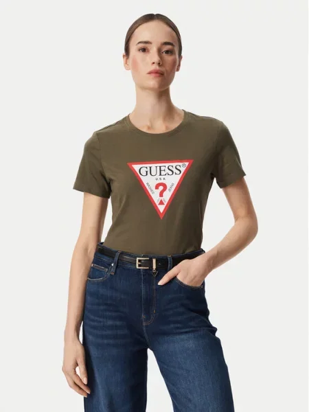 Guess Póló Khaki fehér