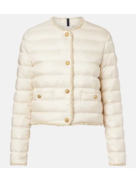 Pikowana kurtka puchowa Moncler biała