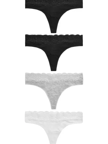 Next Tanga gri / negru alb