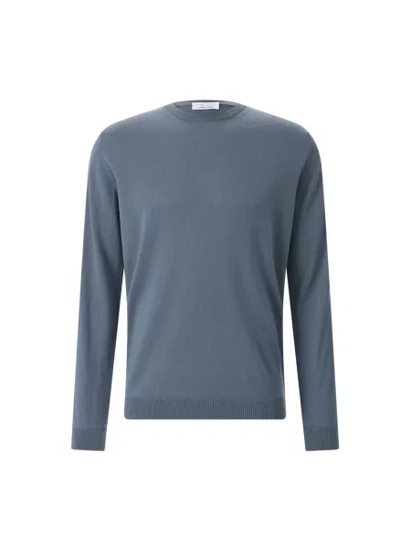 Sweter Roberto Collina wełniany niebieski
