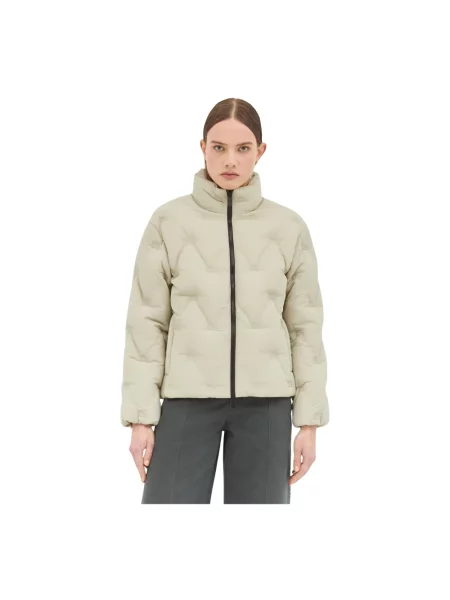 Kurtka puchowa Burberry ze stójką szara