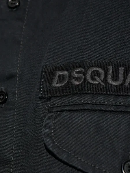 Риза Dsquared2 бродирана черно